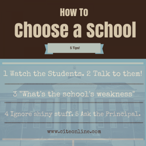 How to choose a school