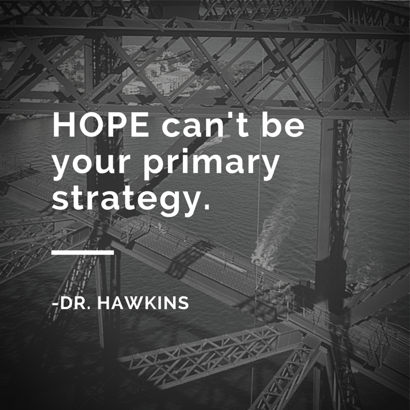 HOPE can't beyour primarystrategy.