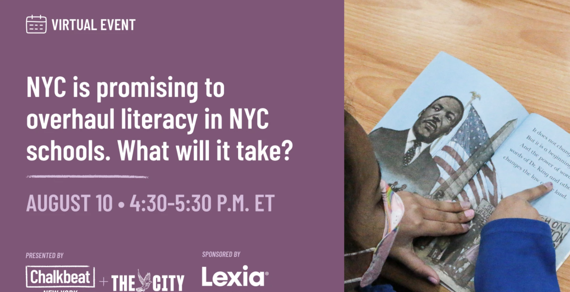 Event: NYC is promising to revamp how students learn to read. What will it take? Event: NYC is promising to revamp how students learn to read. What will it take?